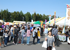 大勢の人で賑わう収穫祭