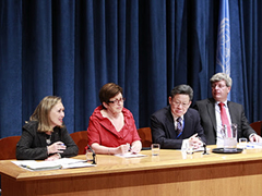 国連での記者会見（写真提供：国連）